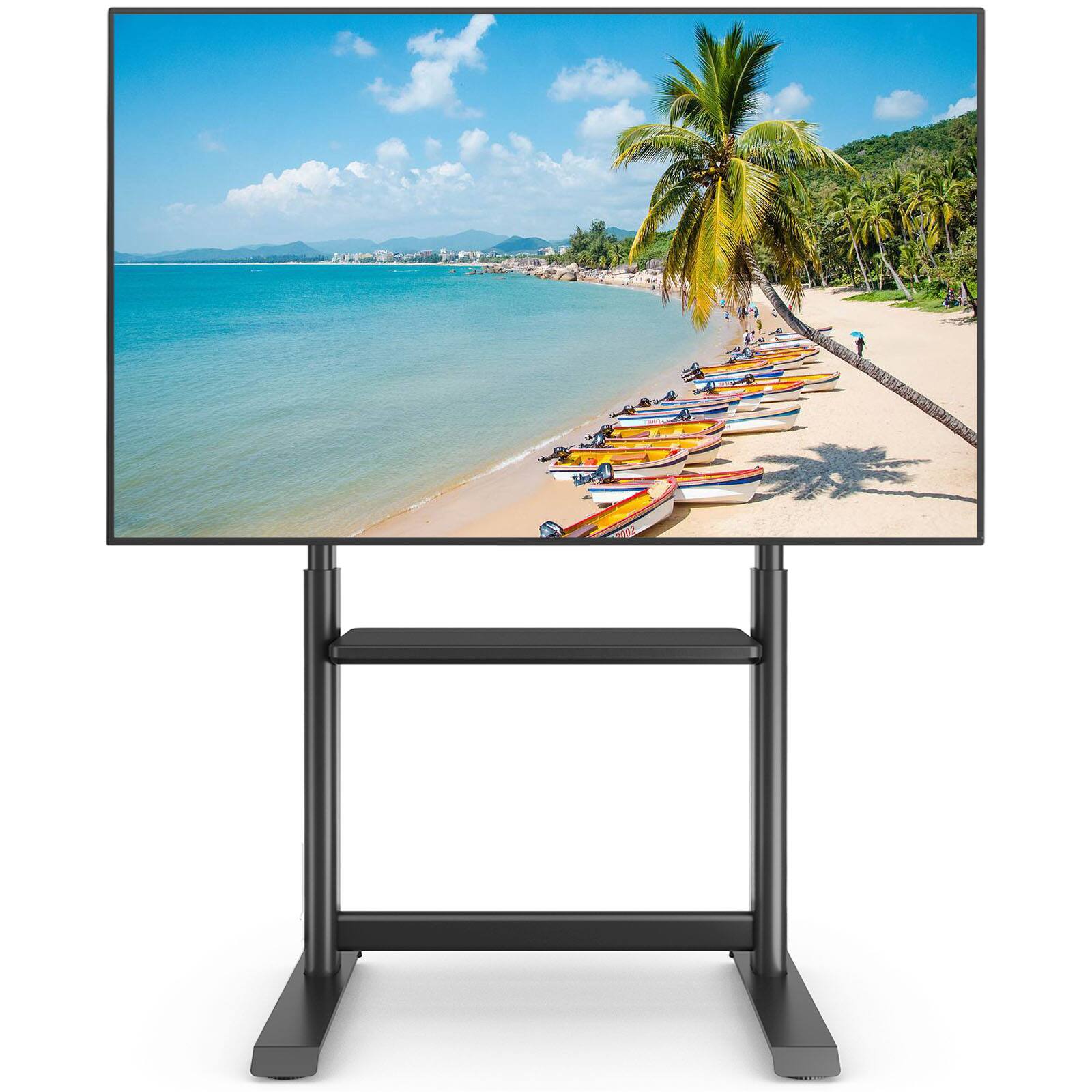 Front. Rfiver - Compatible with 50-90 inch floor-standing TV stands - Black.