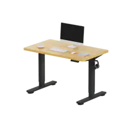 FlexiSpot - E2 40''W Electric Adjustable Standing Desk Chipboard, /Black - Maple