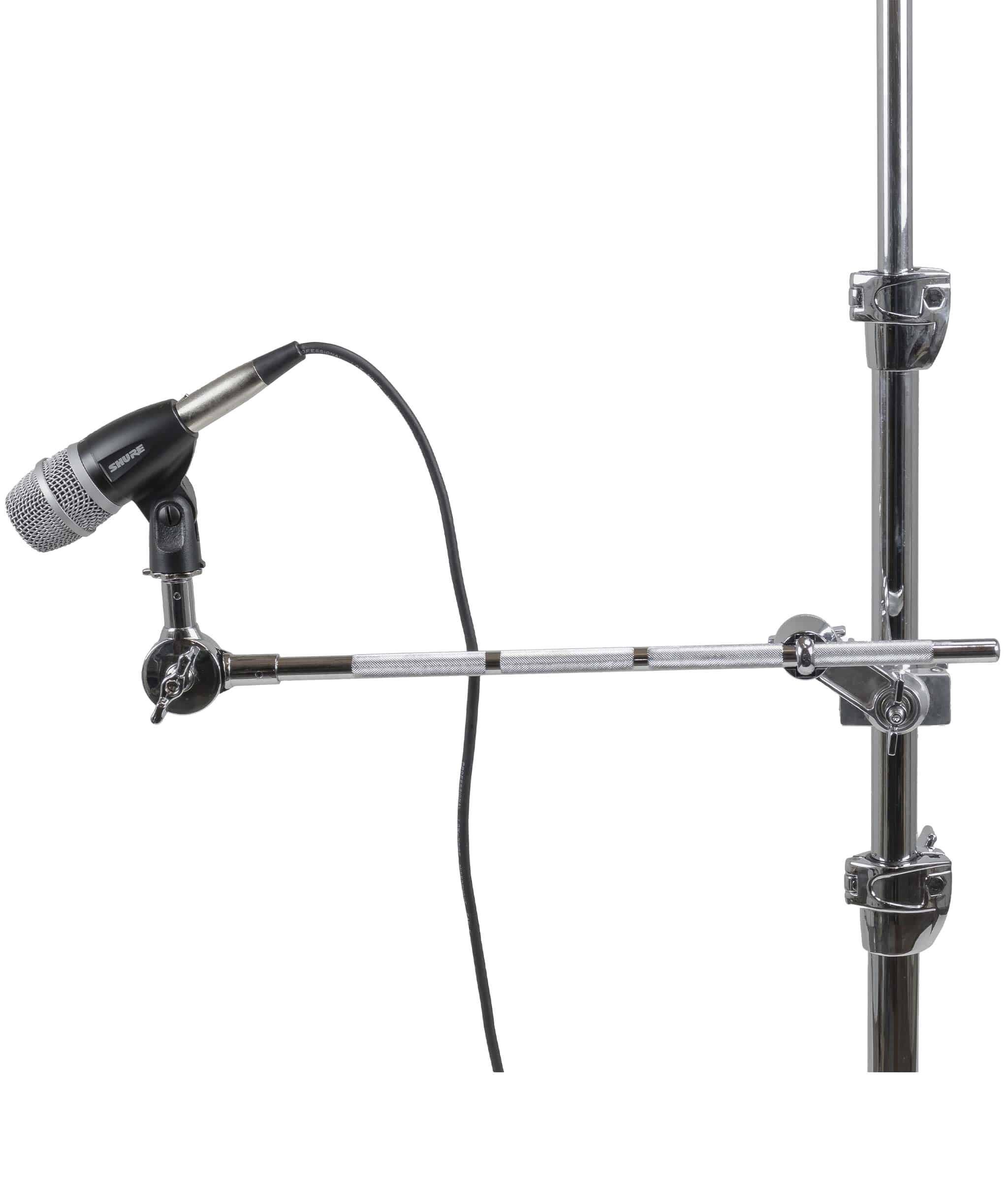 Angle. Gibraltar Hardware - 16" Boom Arm Microphone Mount, with Adjustable Rod and Clamp, Geared Tilter, Fits Cymbal Stands and Drum Racks.