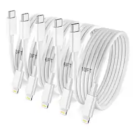 Core Tech - USB-C to Lightning MFi Fast Charging Cable Set for iPhone and iPad - White