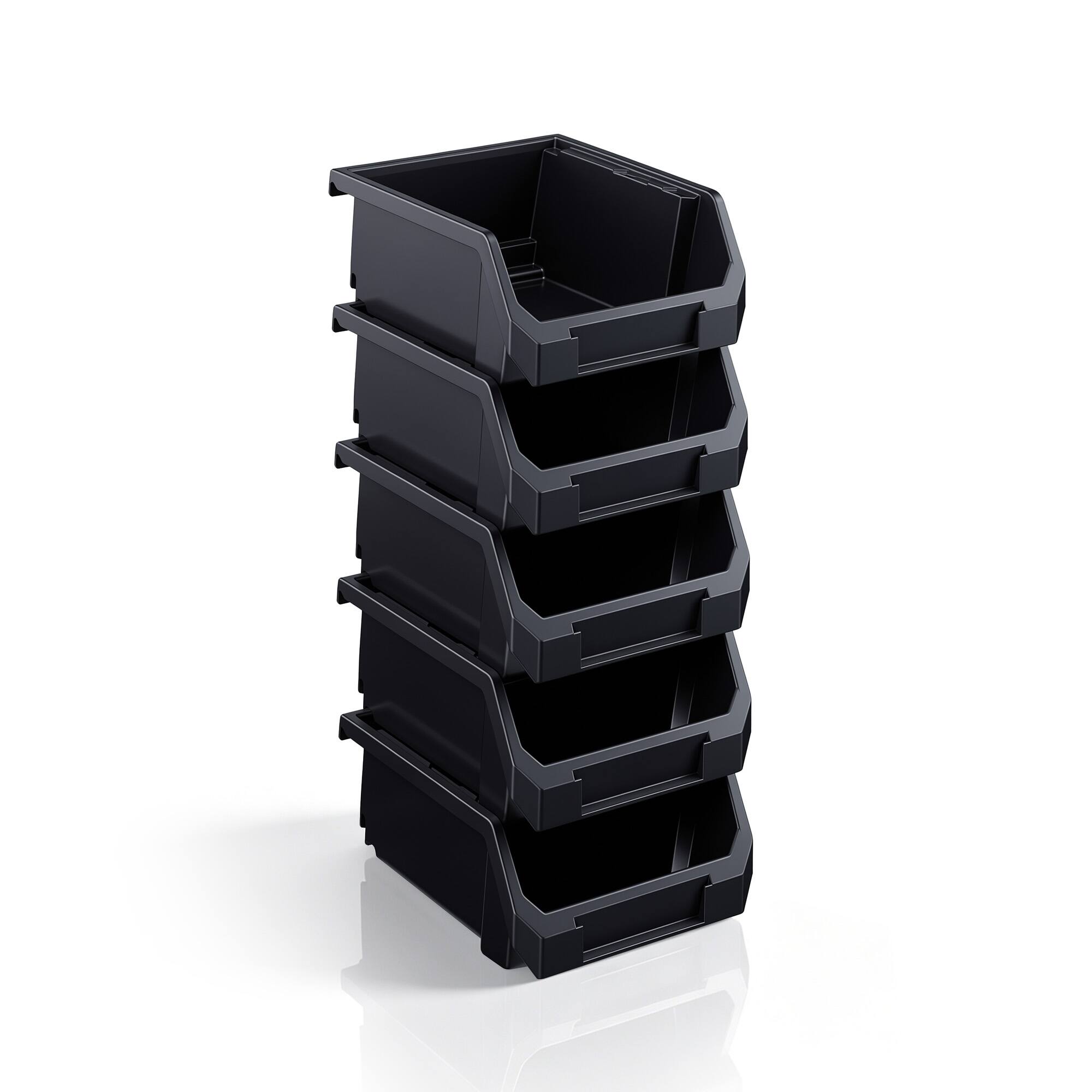 Angle. Sorbus - Sorbus Small Open Front Stackable Clothing Storage Bin – Closet & Wardrobe Organizer - Black.