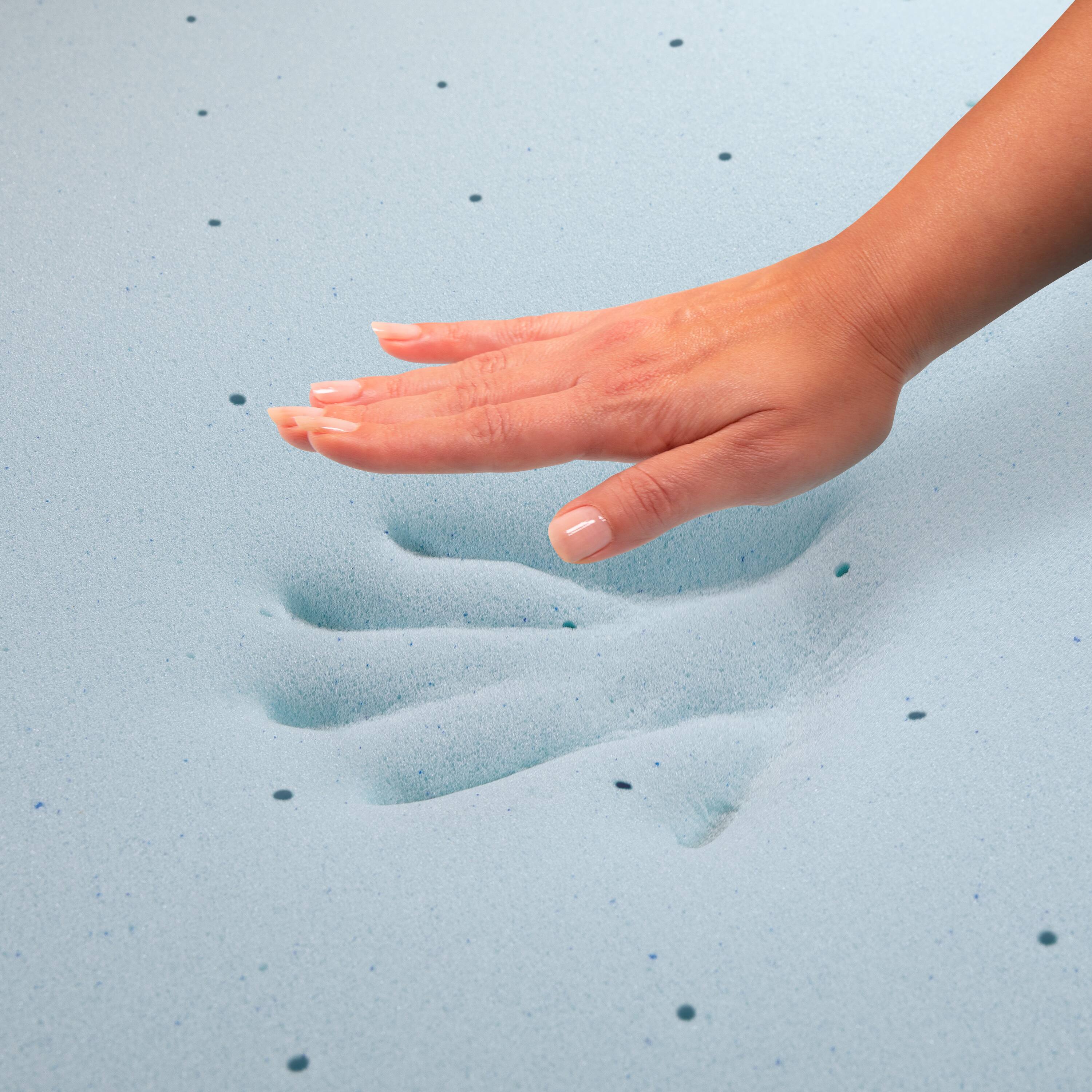 Alt View 8. Emma + Oliver - 2 Inch Gel Infused Cool Touch CertiPUR-US Certified Memory Foam Topper - Blue.