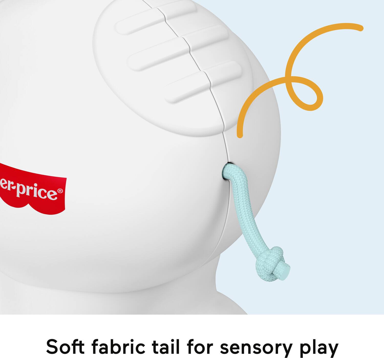 Soft fabric tail for sensory play