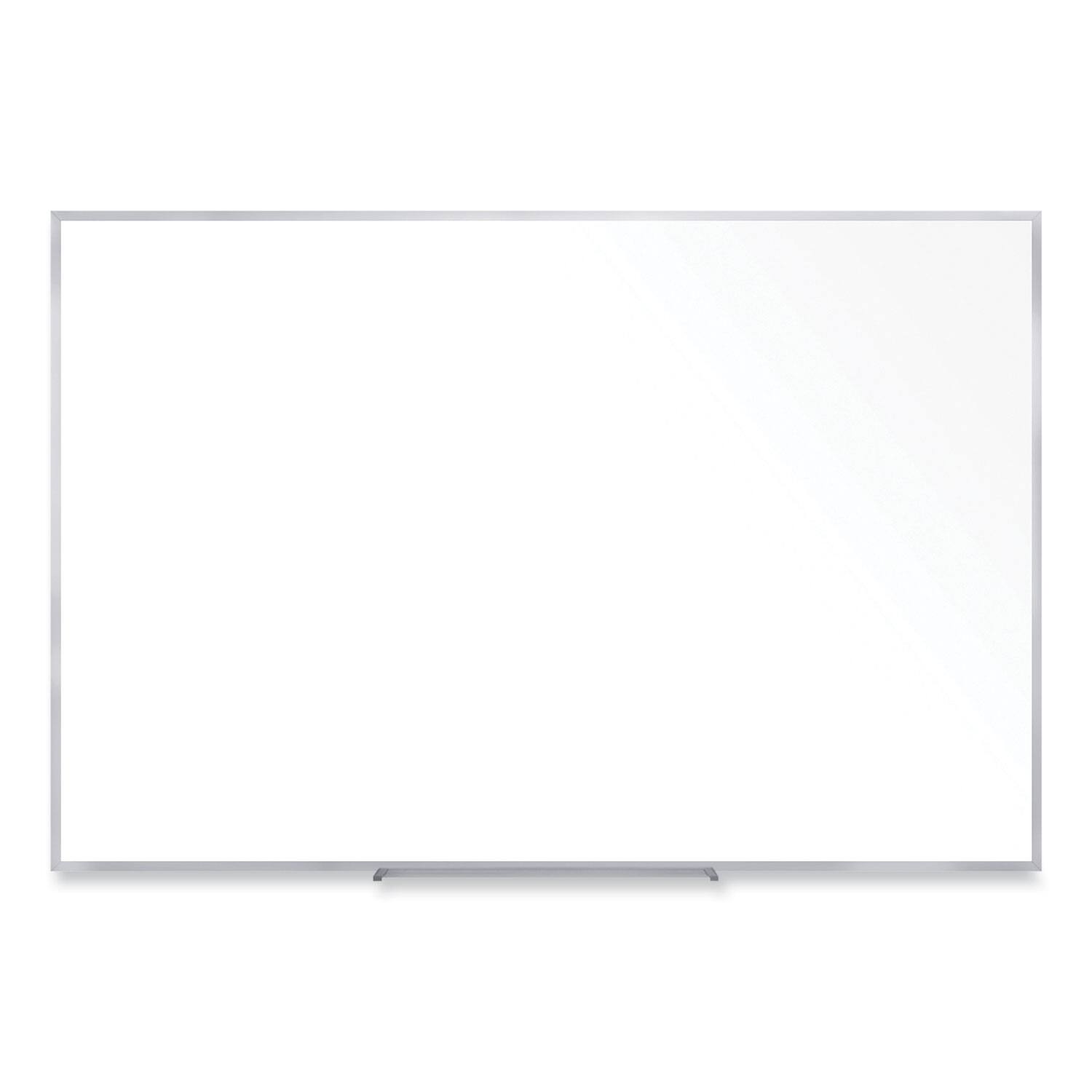 Front. Ghent - REMOVE - Non-Magnetic Whiteboard with Aluminum Frame, 96.63" x 48.47", White Surface, Satin Aluminum Frame.