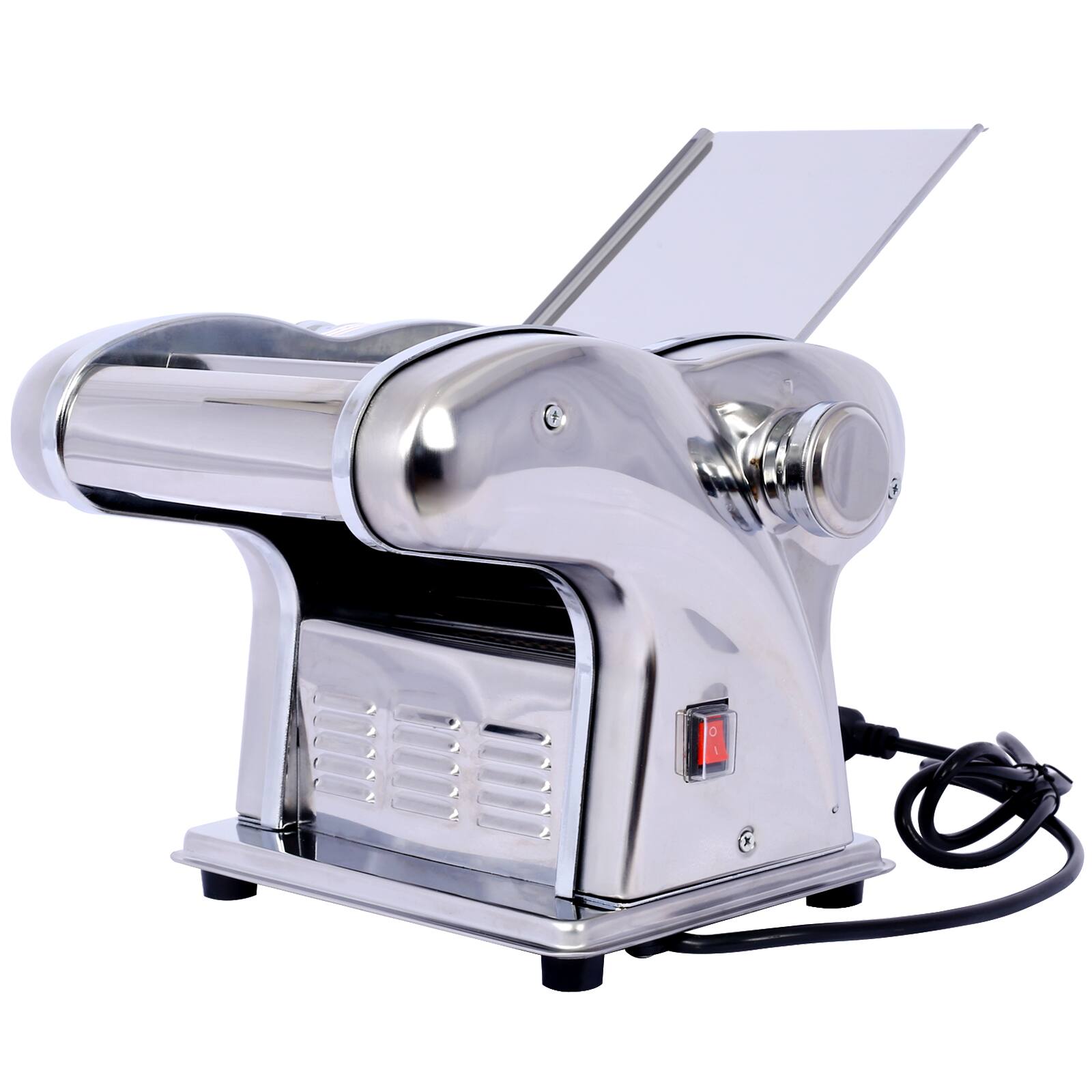 Front. Dexmalle - Dexmalle 3 Blades Electric Pasta Making Machine -Thickness Adjustable-Stainless Steel-2.5mm Round+4mm Flat+9mm Wide - Silver.