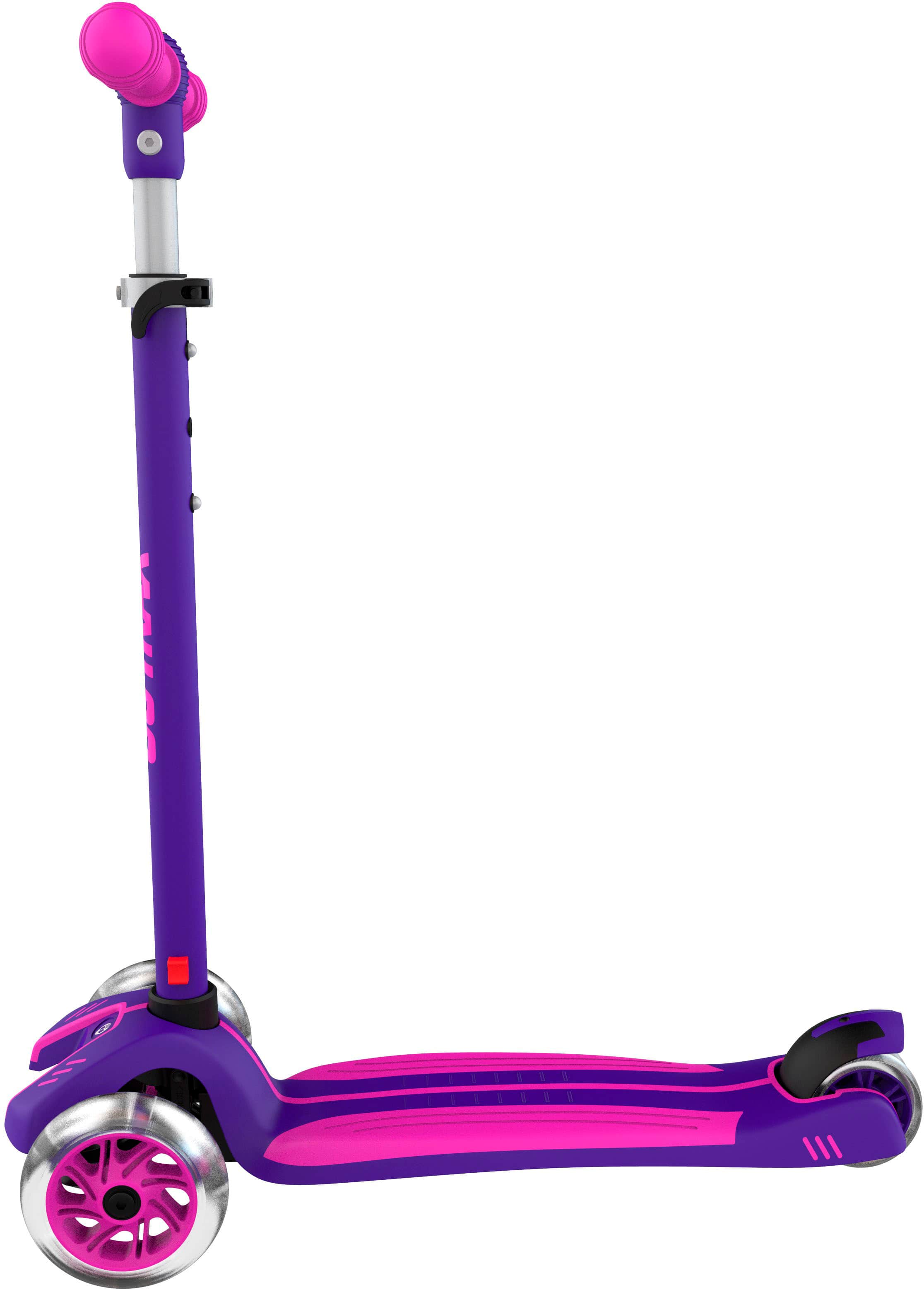 Angle. GoTrax - LS1 3-Wheel Kick Scooter - Purple.