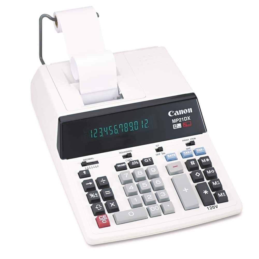 Canon - 2292B001 12-Digit 3.5 Lines/Sec Ribbon Printing Calculator - Black/Red Print - false
