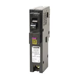 Schneider Electric - Square D HomeLine 15 amps Arc Fault/Ground Fault Single Pole Circuit Breaker