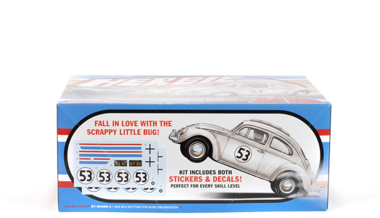 FALL IN LOVE WITH THE SCRAPPY LITTLE BUG!  
53 P 8ST OFP 857  
KIT INCLUDES BOTH STICKERS & DECALS!  
PERFECT FOR EVERY SKILL LEVEL  
POLAR LIGHTS BY ROUND 2 SEE BOX BOTTOM FOR MORE INFORMATION