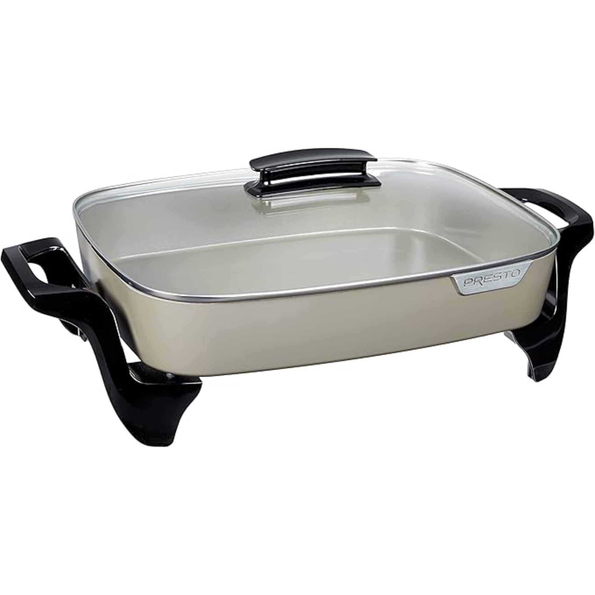 Presto - 06856 16 Inch Electric Ceramic Skillet Nonstick Finish - Gray