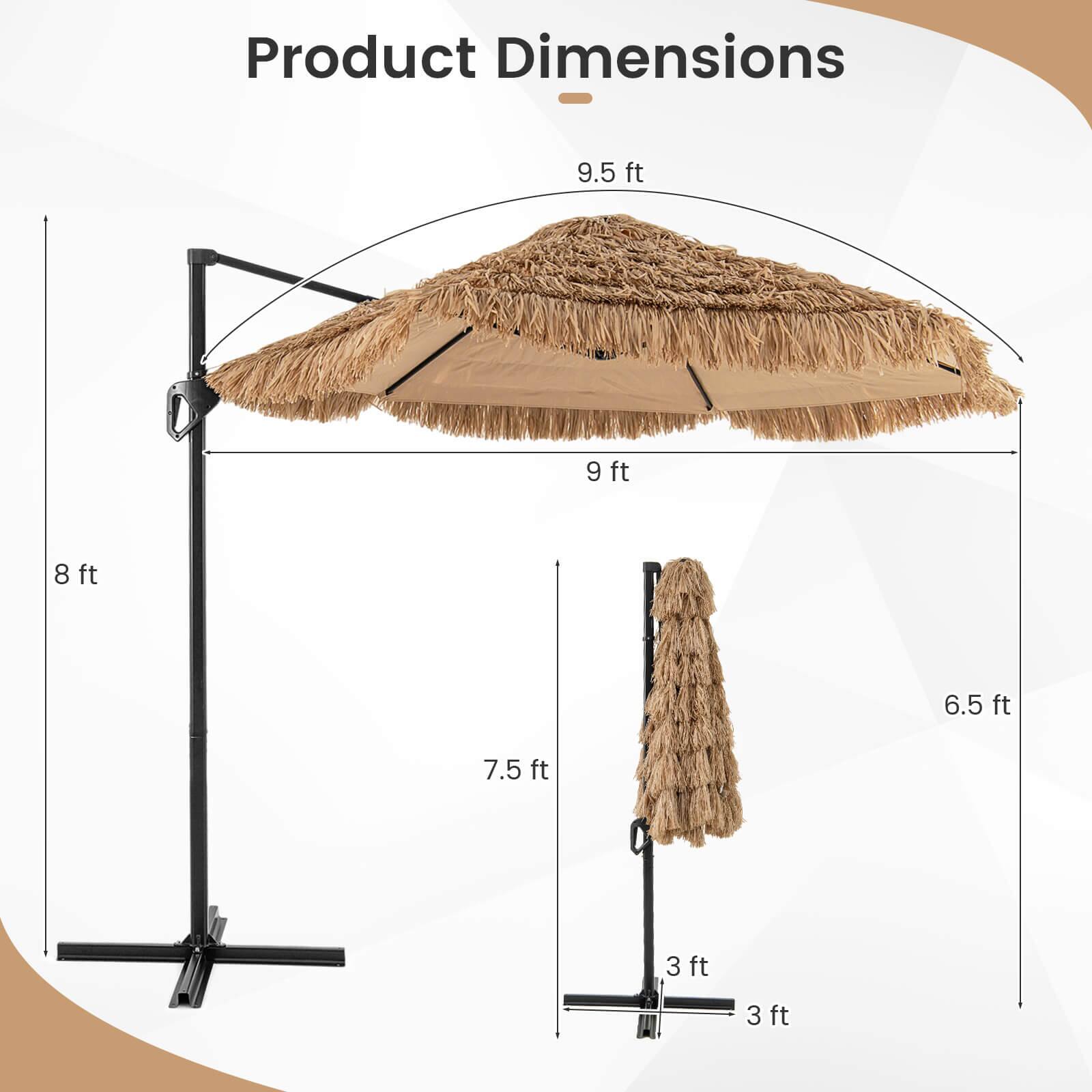 Product Dimensions

- 9.5 ft
- 9 ft
- 8 ft
- 7.5 ft
- 6.5 ft
- 3 ft
- 3 ft