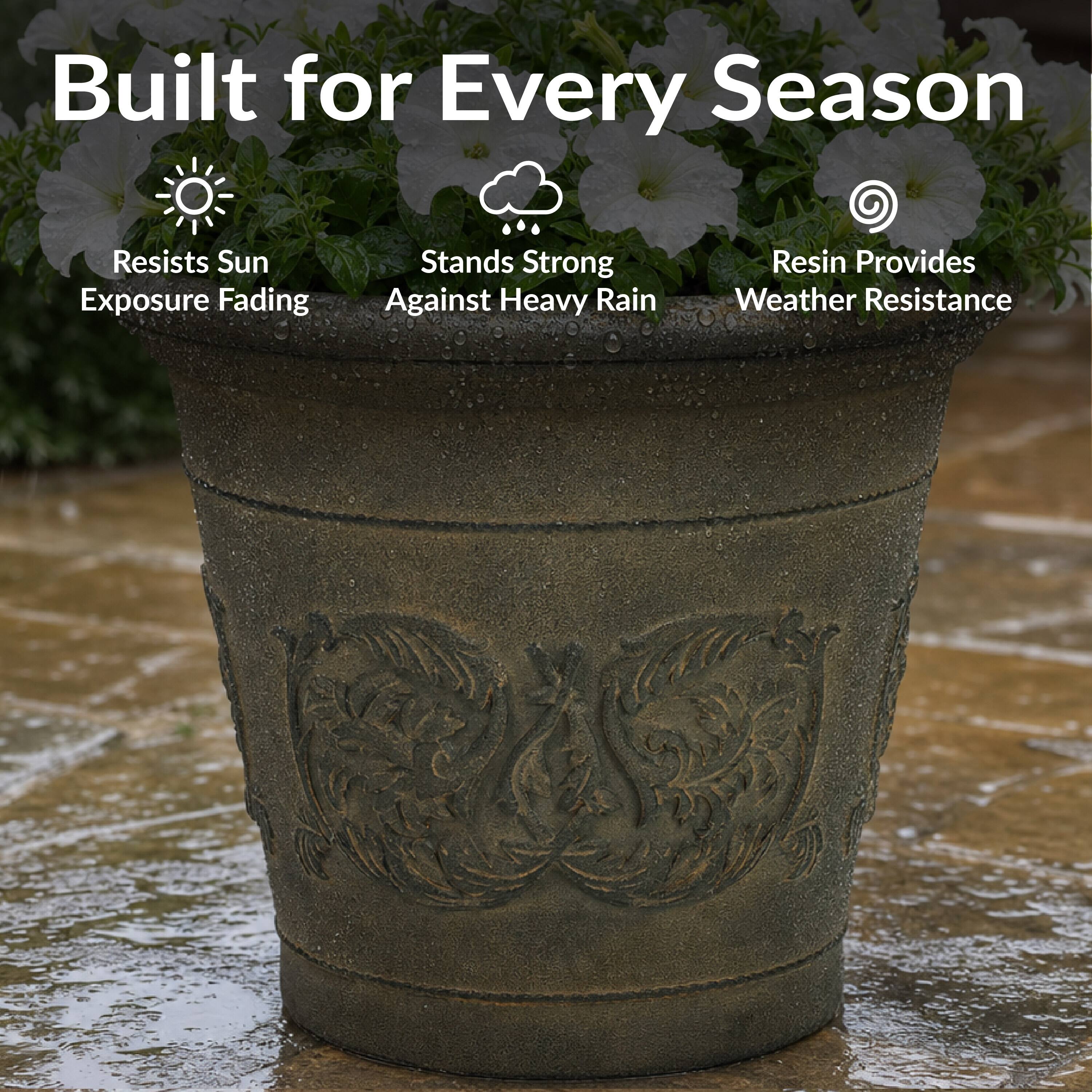 Built for Every Season  
- Resists Sun Exposure Fading  
- Stands Strong Against Heavy Rain  
- Resin Provides Weather Resistance