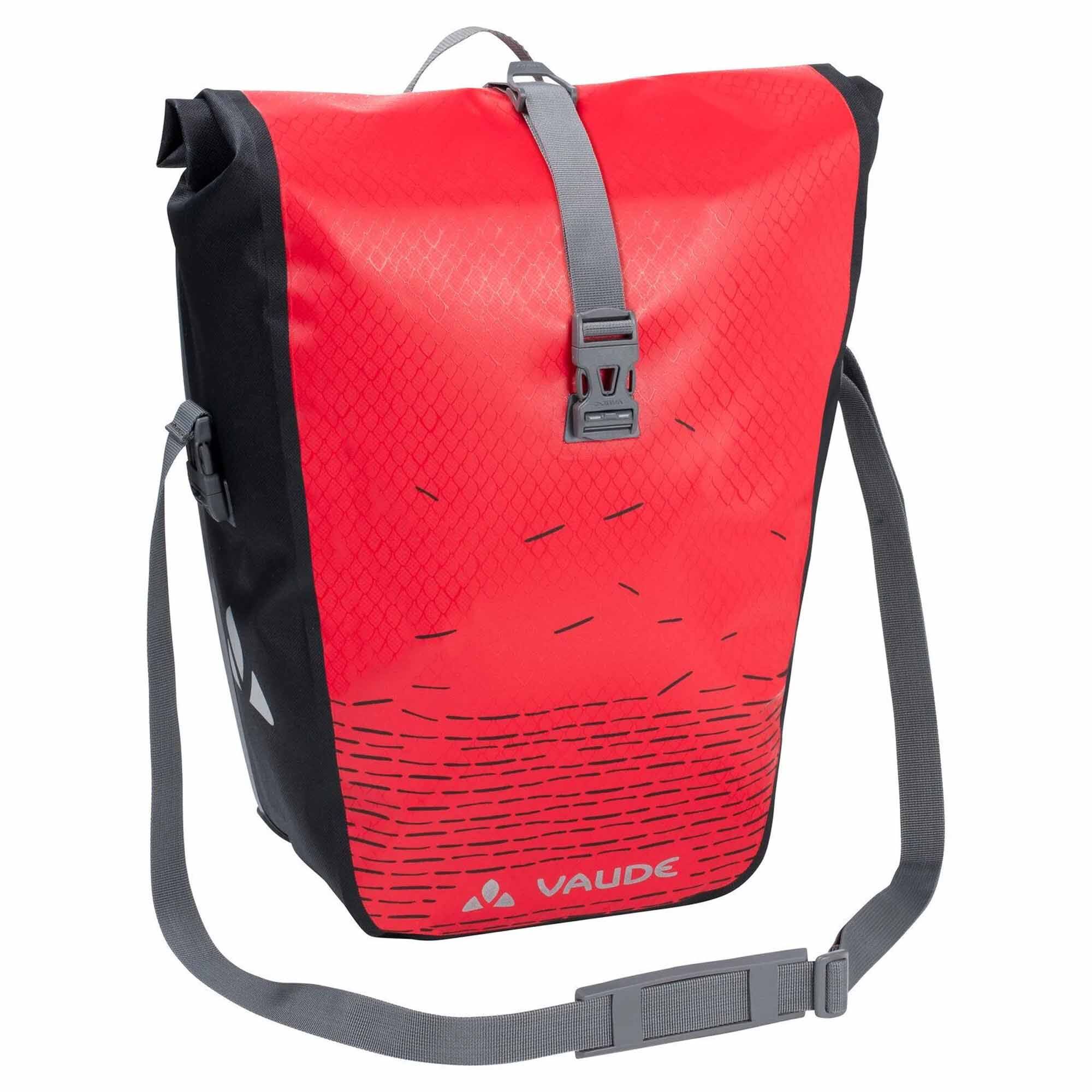 VAUDE - Aqua Back Print Single Bike Bag - Red/Black