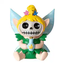 Pacific Trading - Tinker Bell Furrybones Collectible Figurine Skeleton Figurine in Magical Fairy Costume with Blue Magical Potion 3 Tall - Green