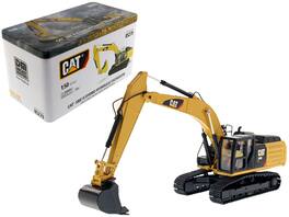 CAT Caterpillar 336E H Hybrid Hydraulic Excavator with Operator "High Line Series" 1/50 Diecast Model by Diecast Masters - Yellow