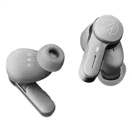 Audio-Technica - ATH-TWX7 Truly Wireless Earbuds with Hybrid Noise Cancellation - Gray