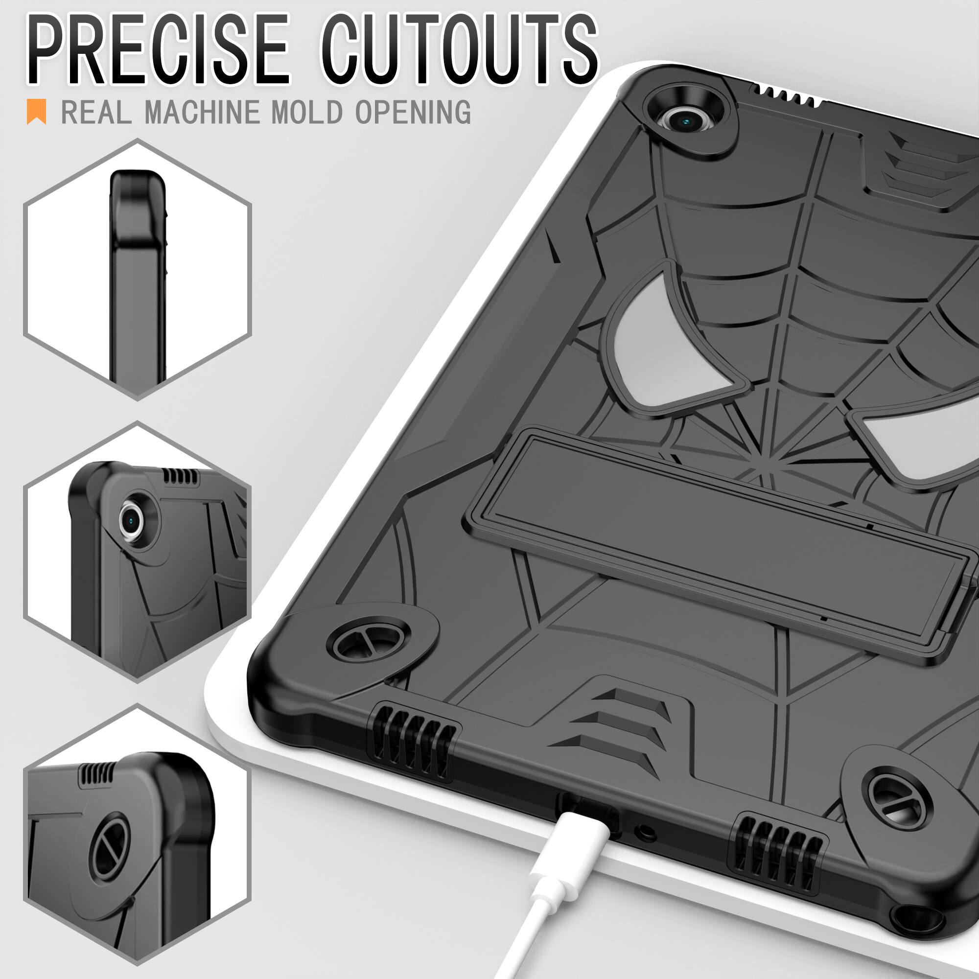 PRECISE CUTOUTS  
REAL MACHINE MOLD OPENING