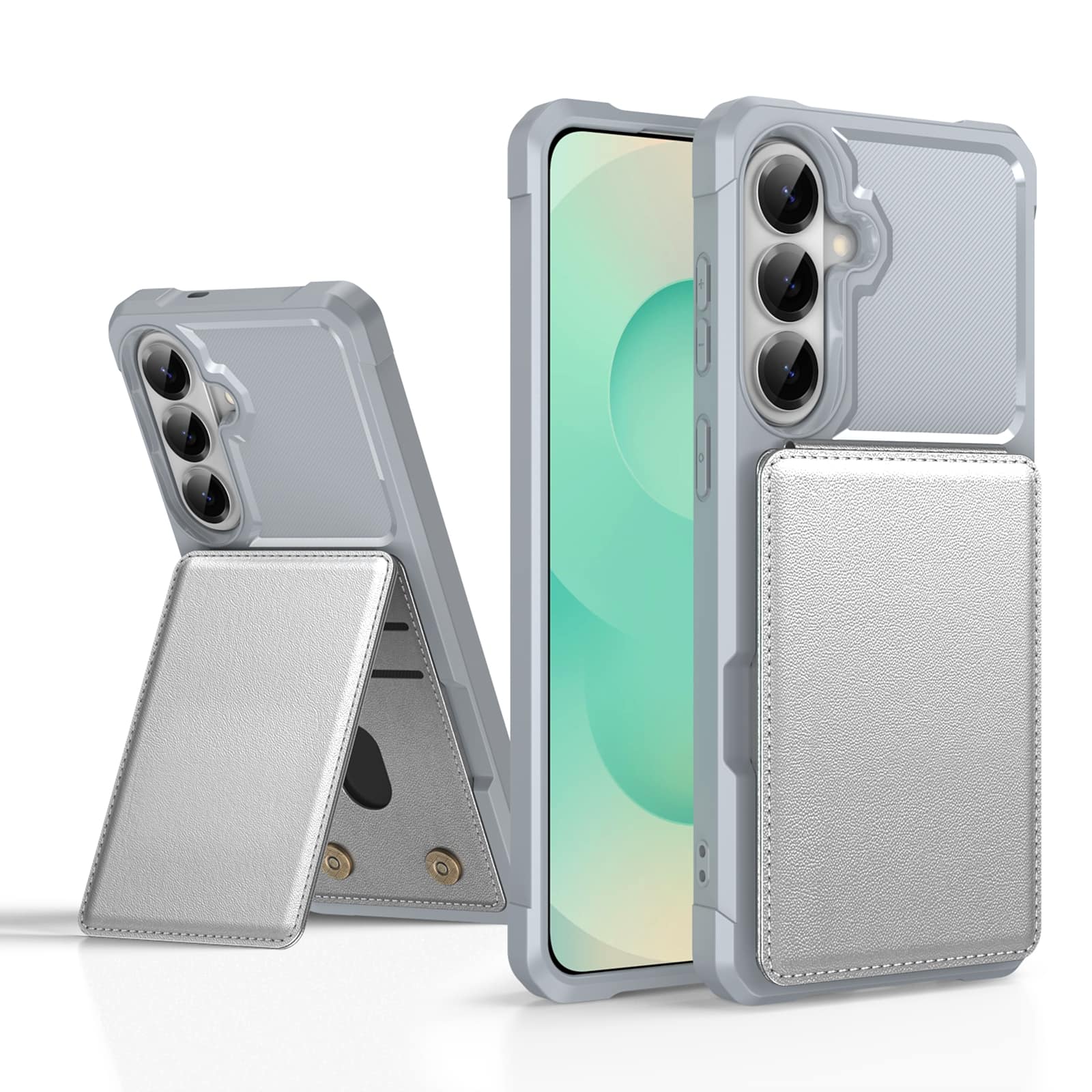 UUCOVER - Magnetic Wallet Back Case for Samsung Galaxy A37 5G,Shockproof PU Leather+TPU Card Slots Case Stand Cover - Silver price history on PriceWatchPro