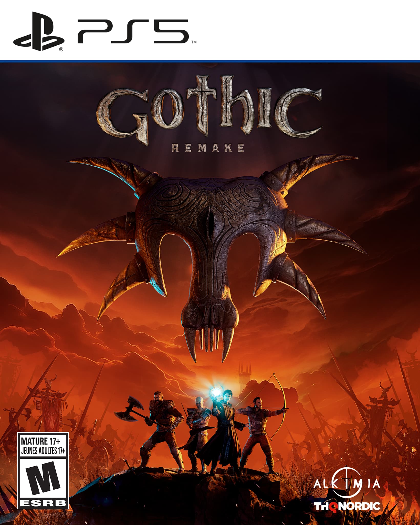PS5  
Gothic Remake  
Mature 17+  
Jeunes Adultes 17+  
M ESRB  
ALKIMIA  
THQ Nordic