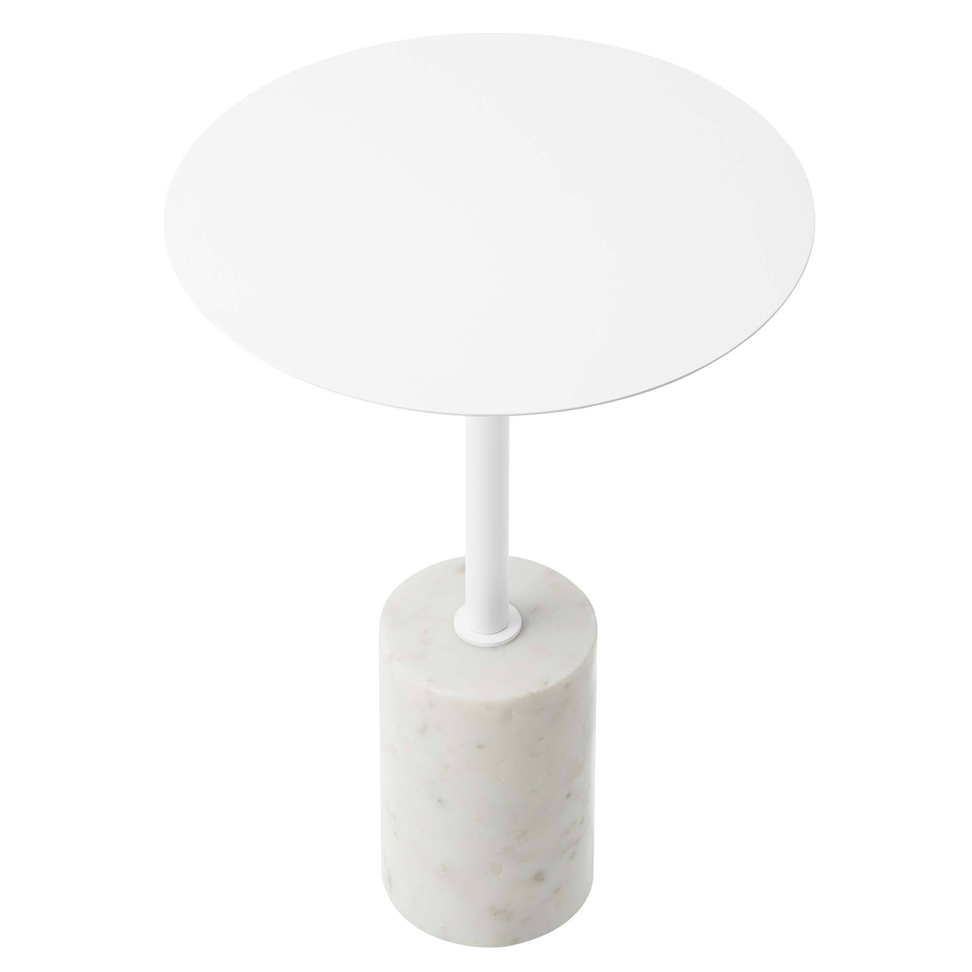 Alt View 3. Modway - Lyric Round Side Table by Modway - White White.