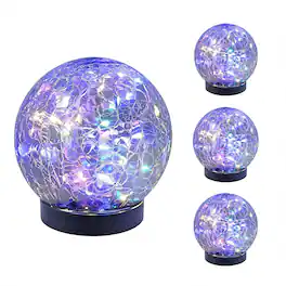 COWIN - Solar Globe Lights 4 Pack Glass Ball Lights Outdoor Waterproof Solar Balls Lights - multicolor
