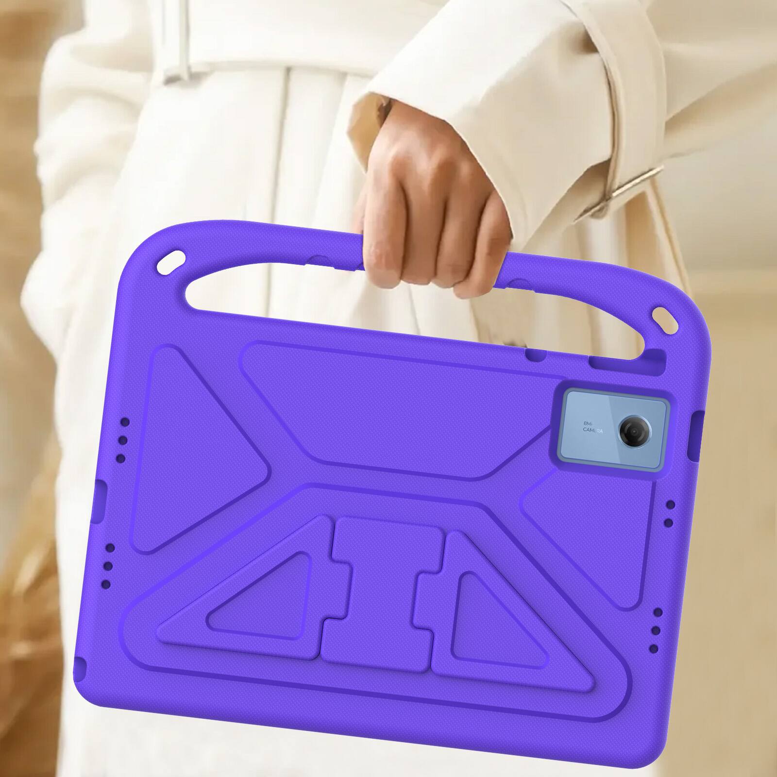 Alt View 3. UUCOVER - Lightweight EVA Kids Case for Lenovo Idea Tab 11 inch (TB336) 2025/ K11 Gen 2 Shockproof Handle Stand Anti-Slip Cover - Purple.
