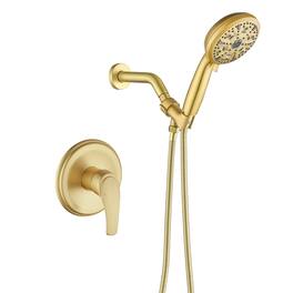 Boyel Living - Shower Set with 10 Function Handheld Shower and Pressure Balance Valve - Brushed Gold