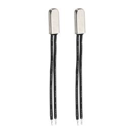 Unique Bargains - 2pcs KSD9700 Thermostat 55C Normally Open N.O Temperature Switch 250V 10A Thermal Protector Metal - Black