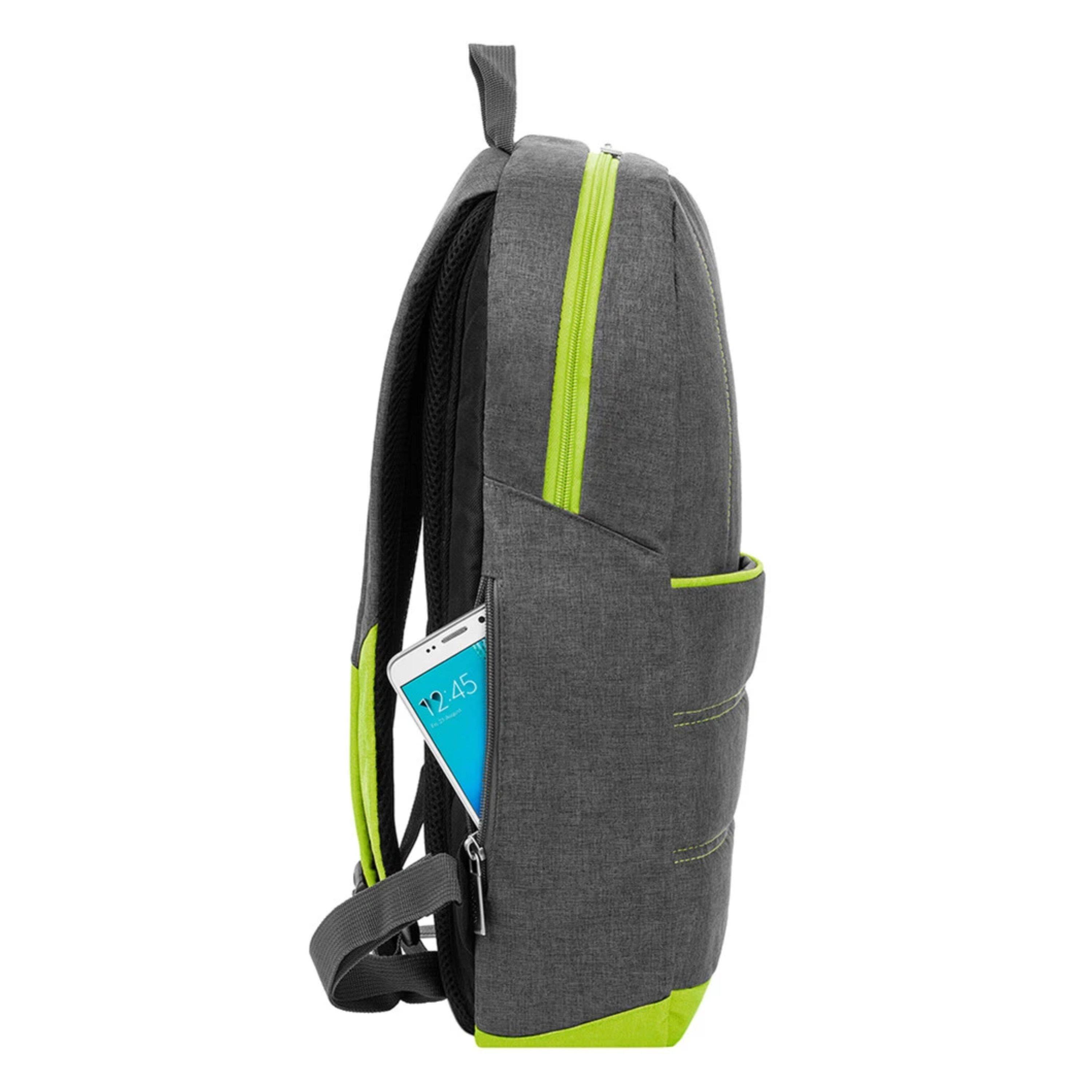 Alt View 1. Kitcheniva - Laptop Backpack School Bag For 15" Laptop - Green.