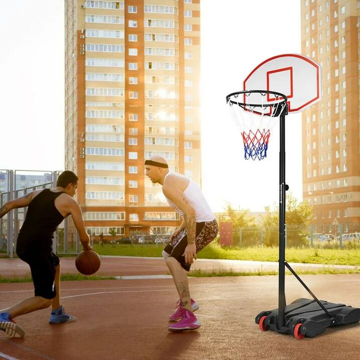 Alt View 1. SKONYON - Kids Portable Basketball Hoop with Adjustable Height - Black.