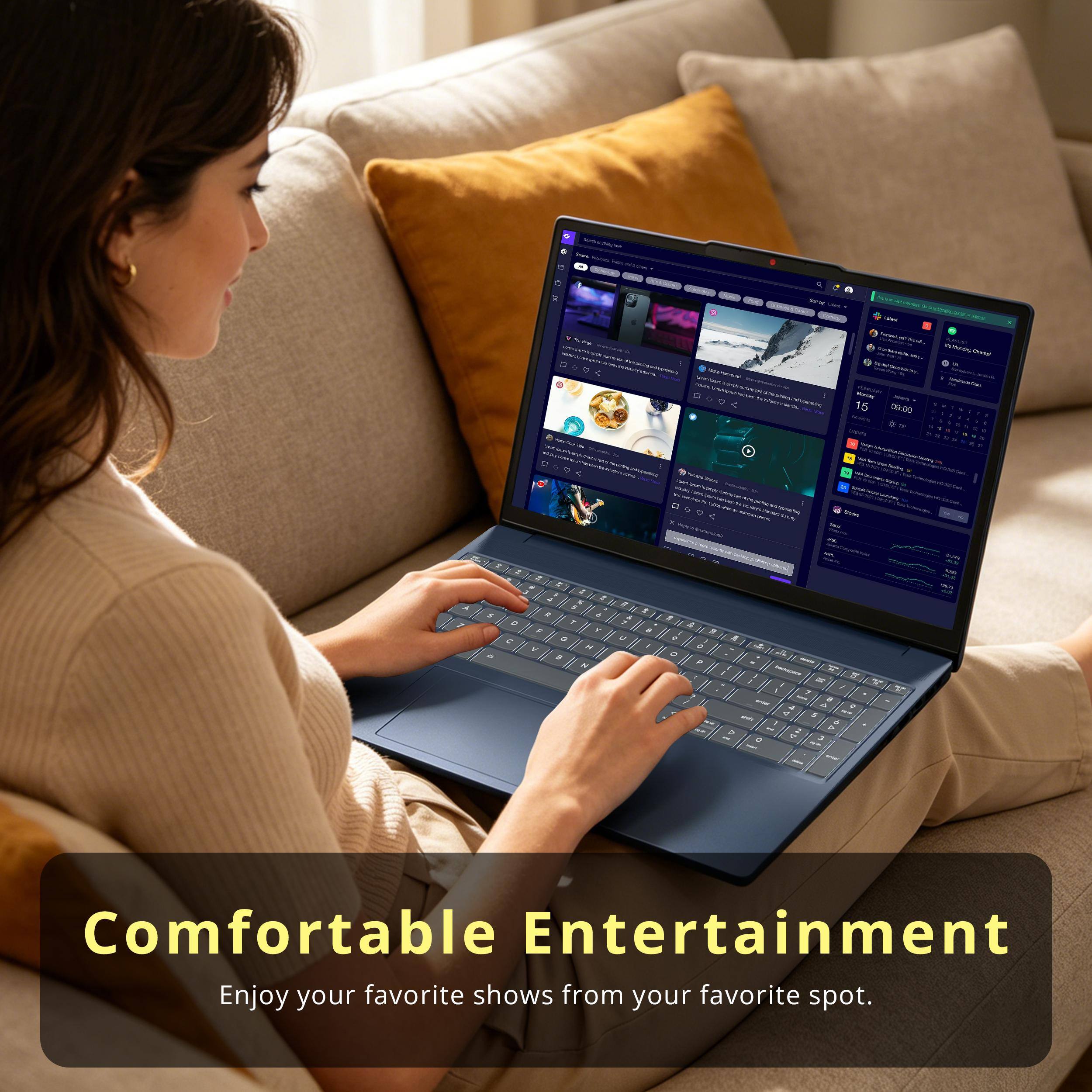Comfortable Entertainment  
Enjoy your favorite shows from your favorite spot.