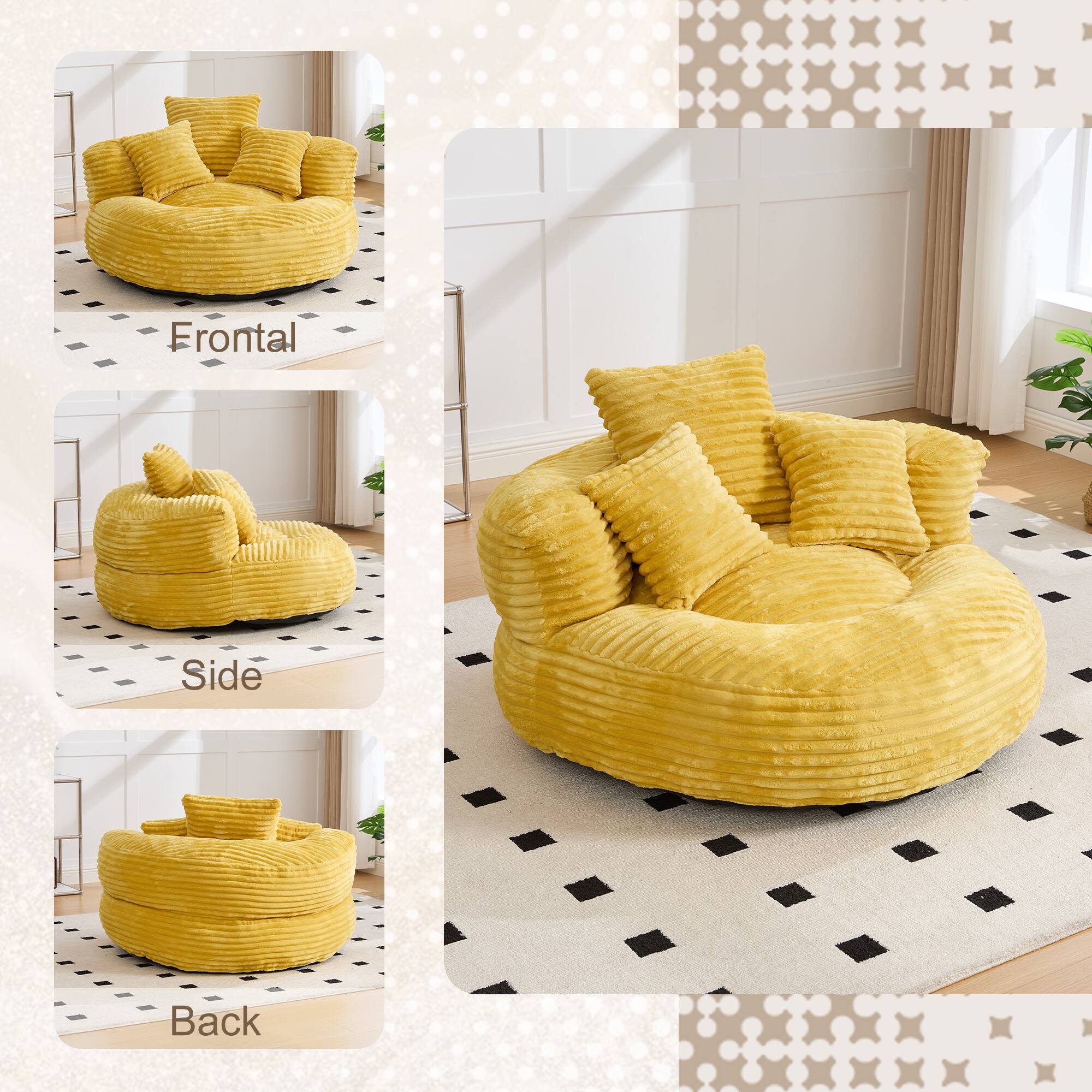 Frontal  
Side  
Back