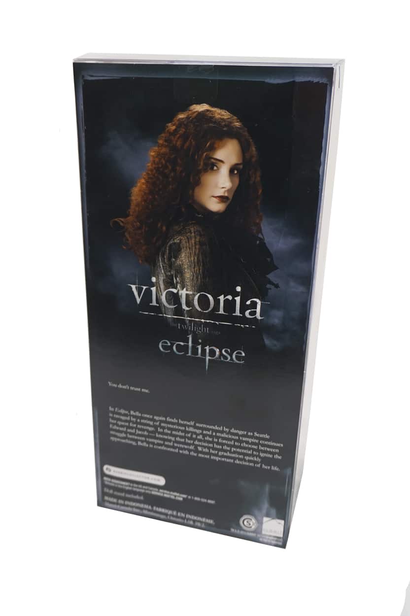 Victoria
Eclipse
The Twilight Saga
You don't trust me.
In Eclipse, Bella once again finds herself surrounded by danger as Seattle is engulfed by a string of mysterious killings. In the midst of it all, she is forced to choose between Edward and Jacob. Bella is confronted with the most important decision of her life as she is forced to choose between her graduation and her potential to ignite the most important decision of her life.
You don't trust me.