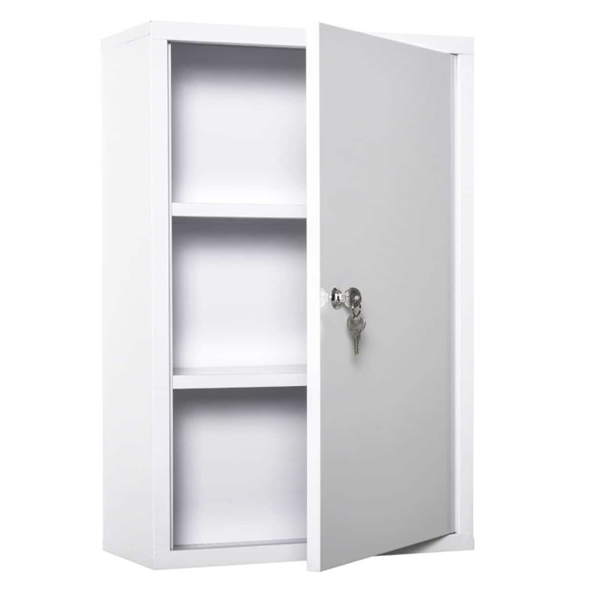 SlickBlue - Wall Cabinet for Kitchen, Bathroom, or Storage Organization - White