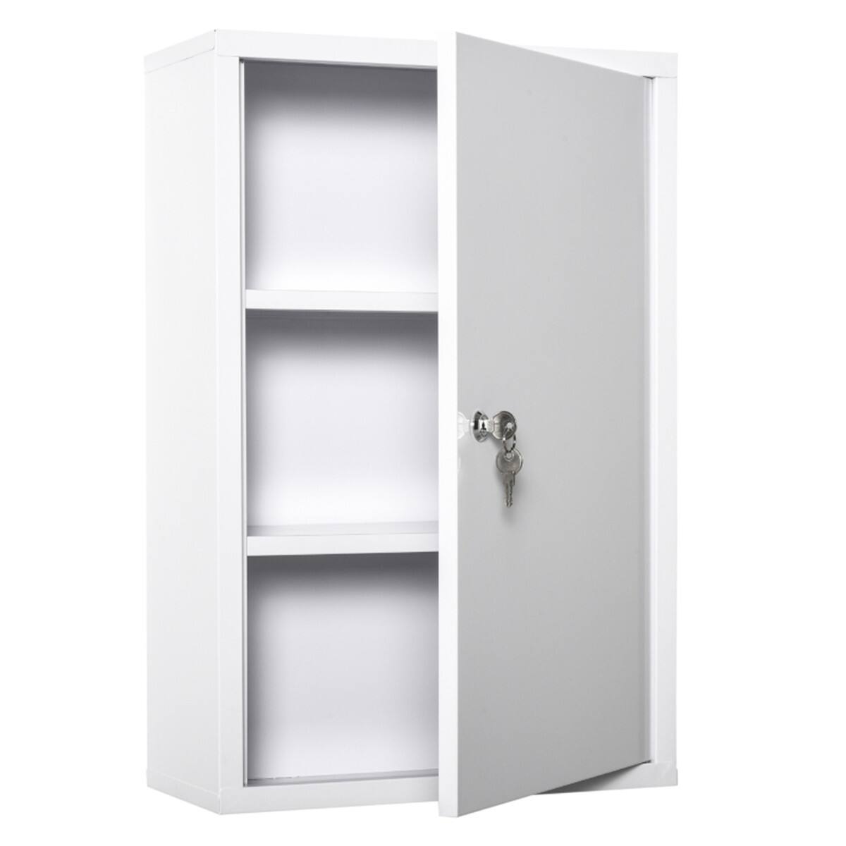 Front. SlickBlue - Wall Cabinet for Kitchen, Bathroom, or Storage Organization - White.