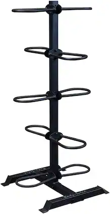 Amber Sporting Goods - Body-Solid Vertical Stand for Medicine Ball, Wall Ball, Exercise Ball, Slam Balls - 10 Balls Rack Up to 16 inches - Black