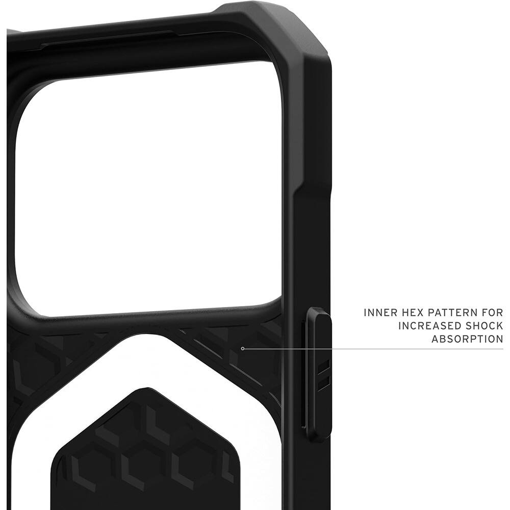 Left. PARKER SLATER - iPhone 17 Pro Case, Military-Grade Protection - Black.