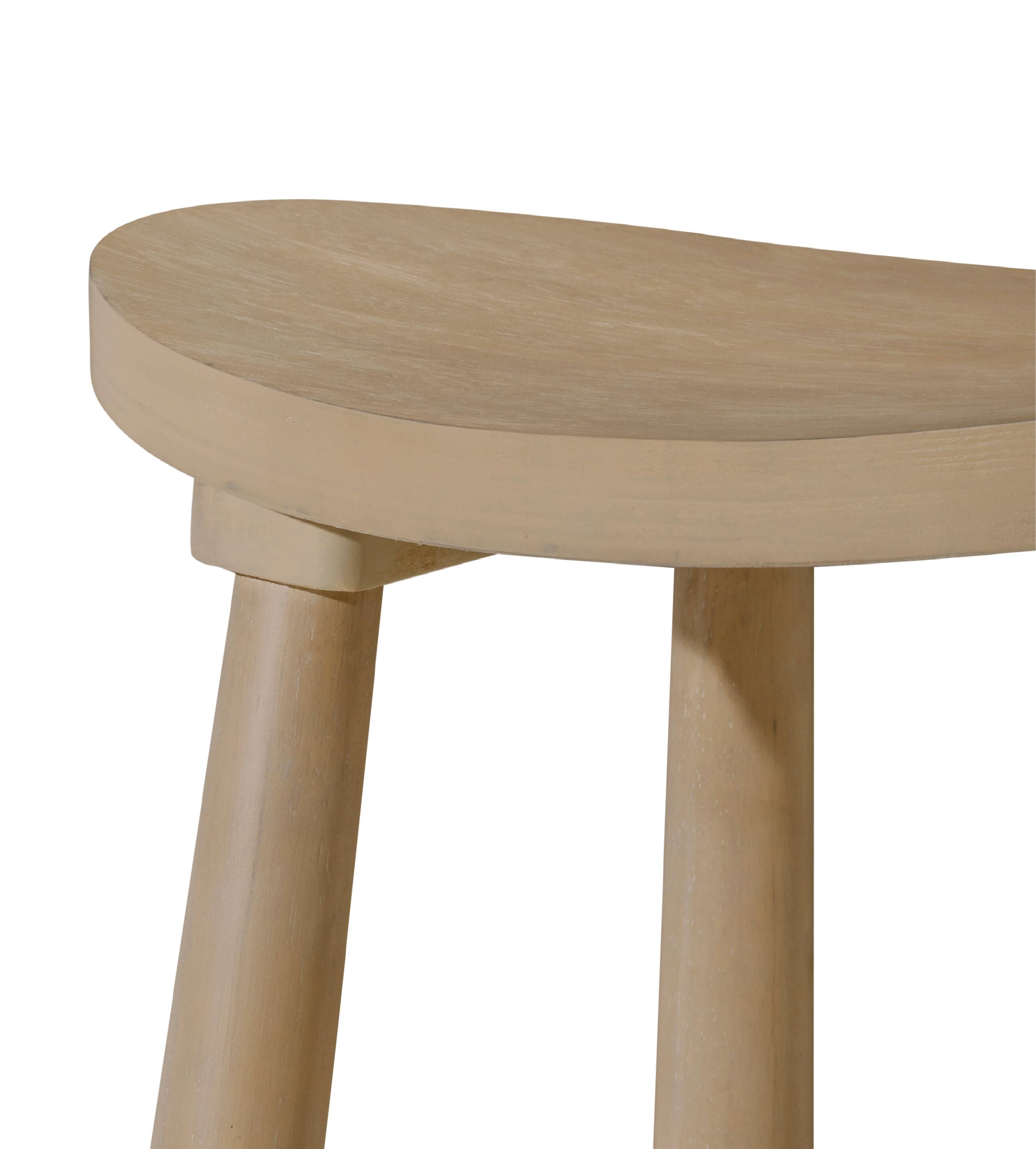 Alt View 7. Maven Lane - 25" Luna Counter Stool In Oak Wood Finish - Light Oak.