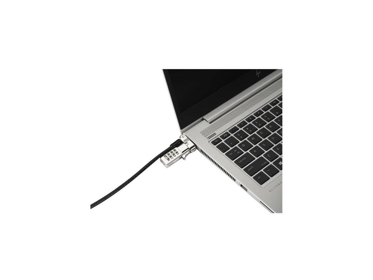 Alt View 8. Kensington - Kensington 3-in-1 Combination Serialized Laptop Lock - 6 ft Cable - Preset - Combination Lock - Carbon Steel, Plastic.