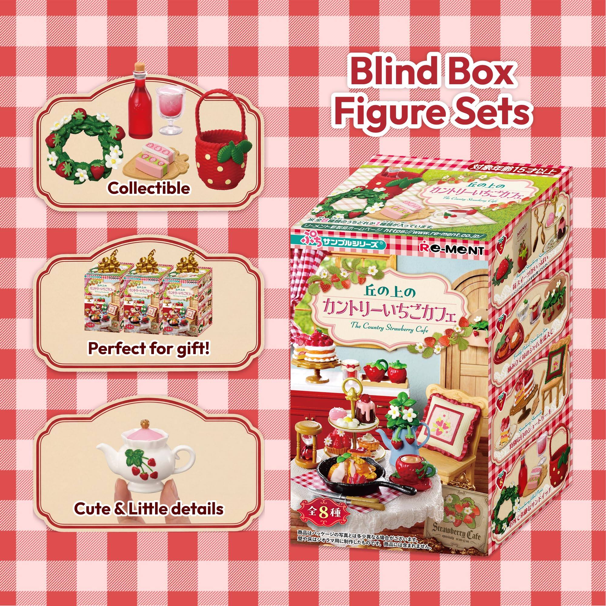 Blind Box Figure Sets

Collectible

Perfect for gift!

Cute & Little details

The Country Strawberry Cafe

8 T

Re-Ment