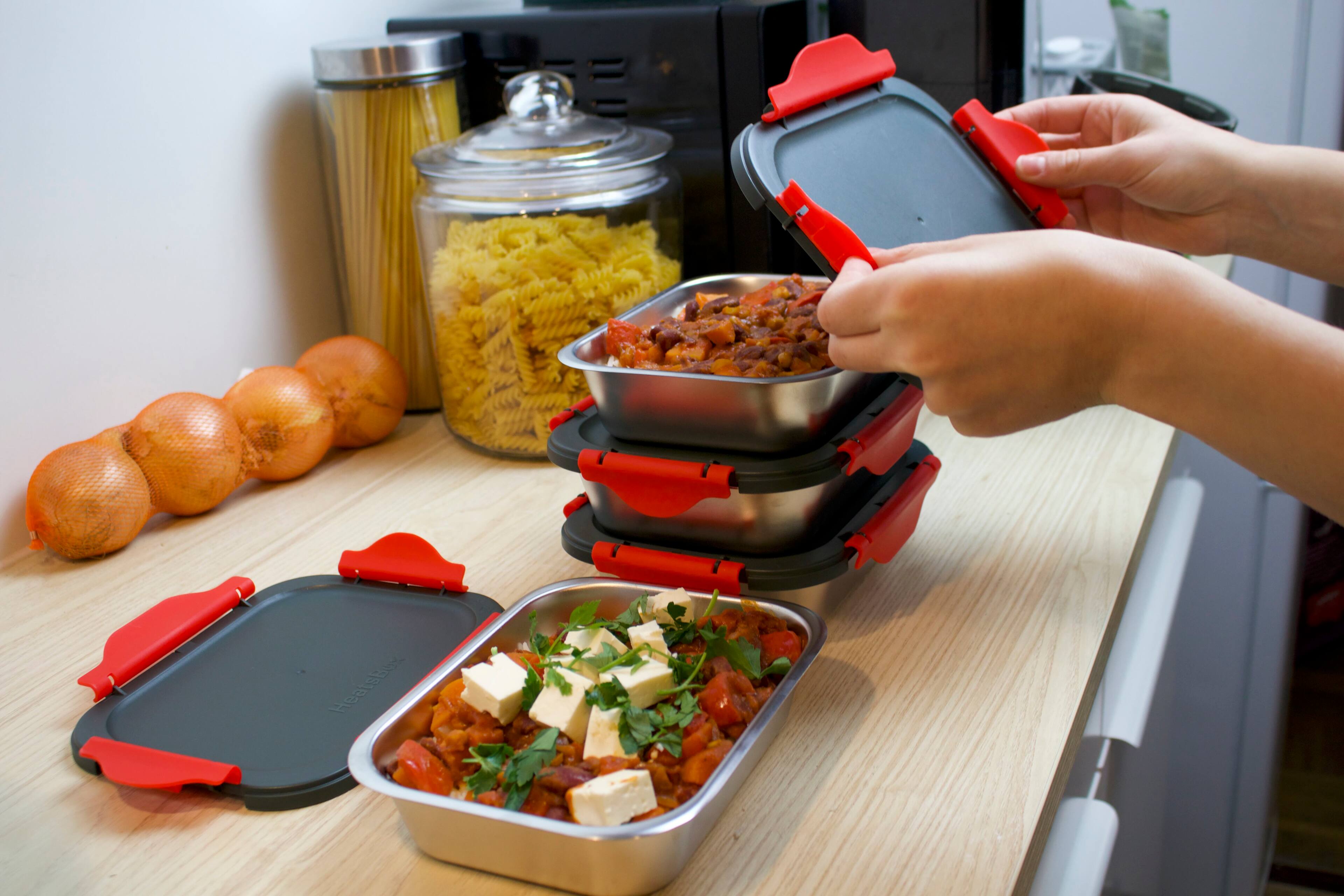 Alt View 1. HeatsBox - Inner Dish Set of 2 - Silver.