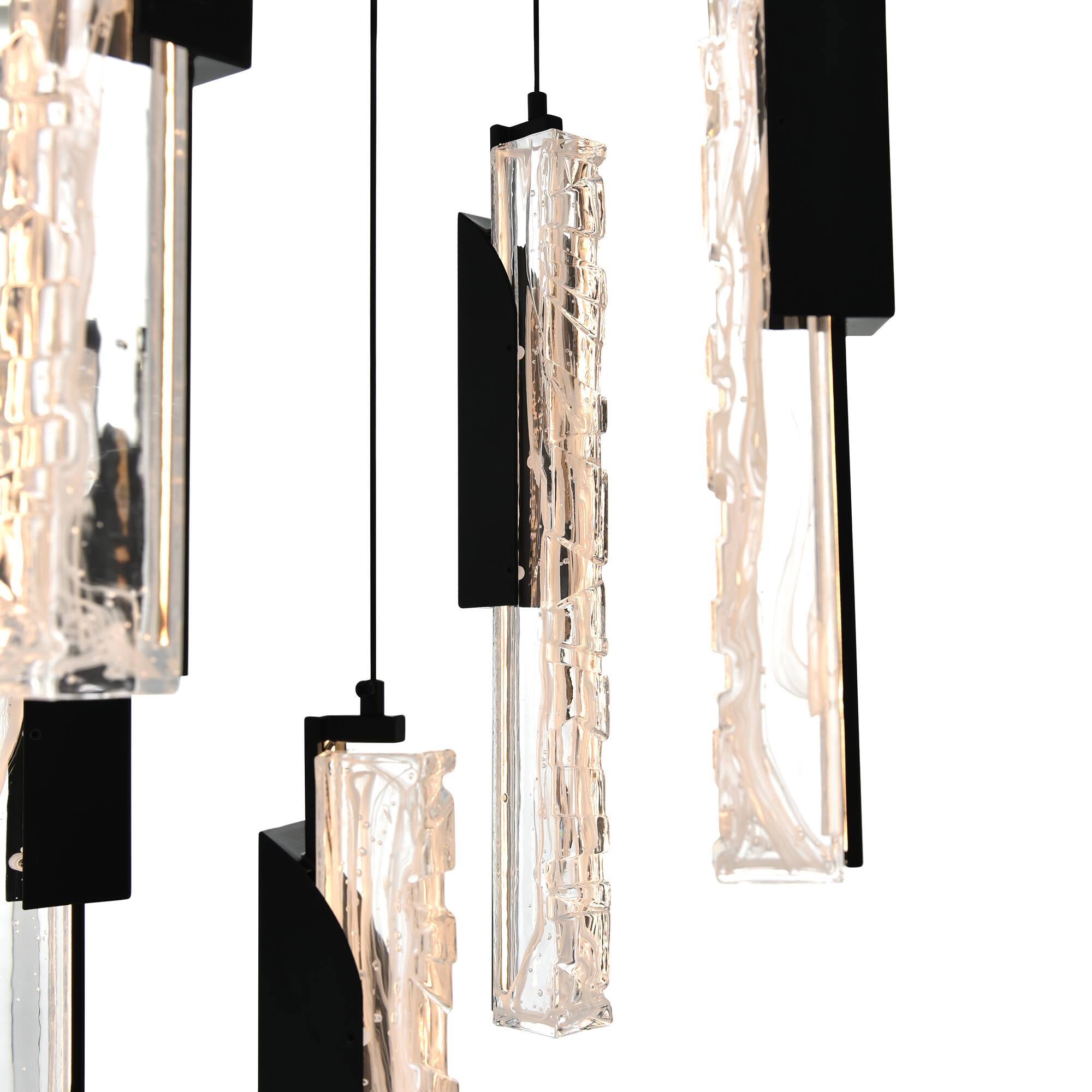 Alt View 1. CWI Lighting - Valira Integrated LED Black Mini Pendant - Black.