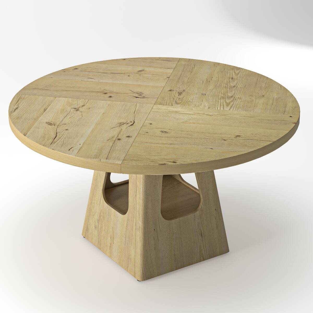 Alt View 8. Loheer - Loheer 47-Inch Round Dining Table with Natural MDF Top and Storage Shelf - Natural.