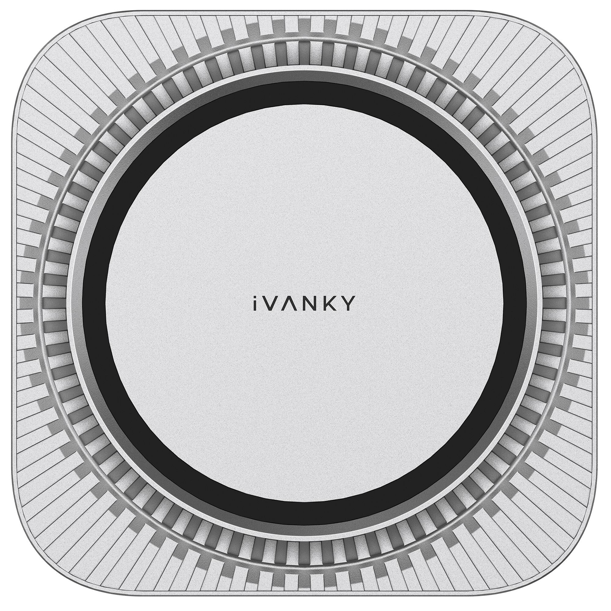 Left. iVANKY - FusionDock 13 in 1 Stand Docking Station 4K@144Hz Hub for Mac Mini M4 with 8K HDMI Cable.