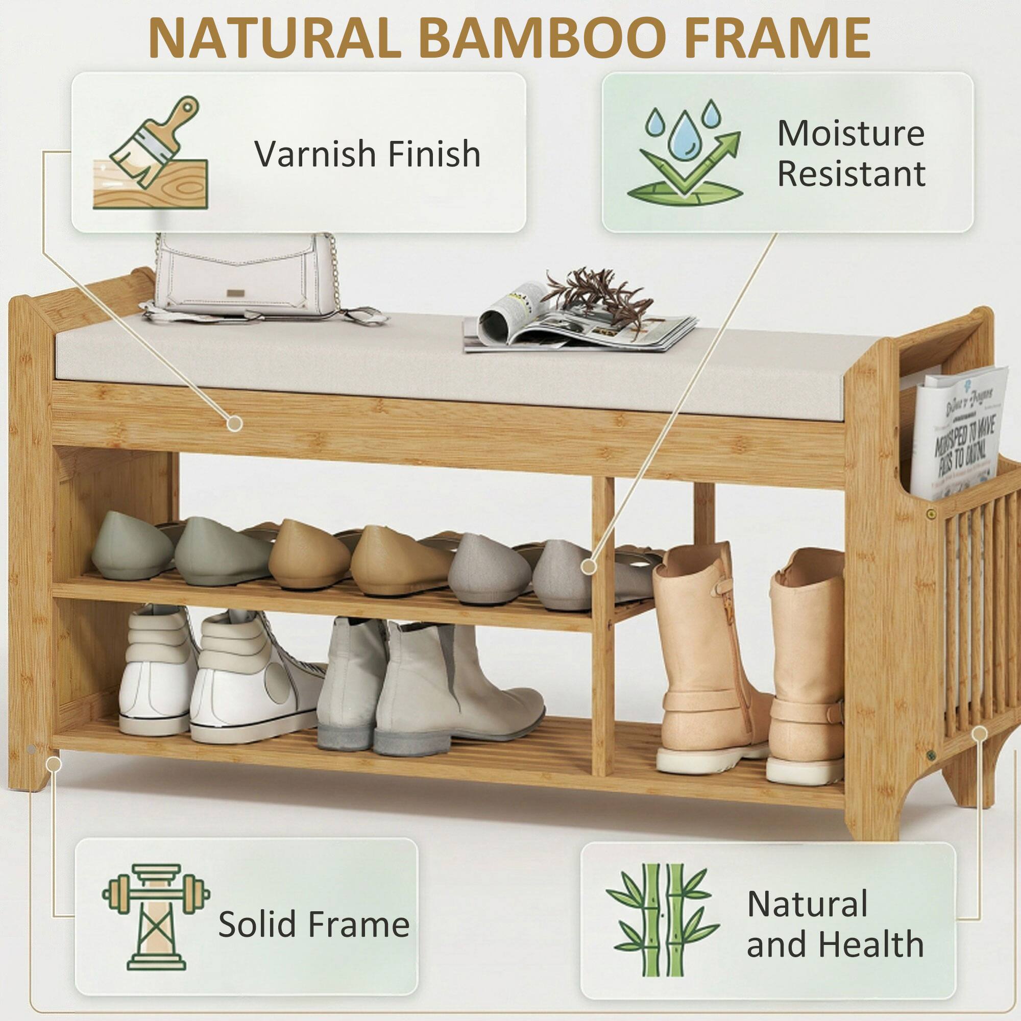 NATURAL BAMBOO FRAME

- Varnish Finish
- Moisture Resistant
- Solid Frame
- Natural and Health