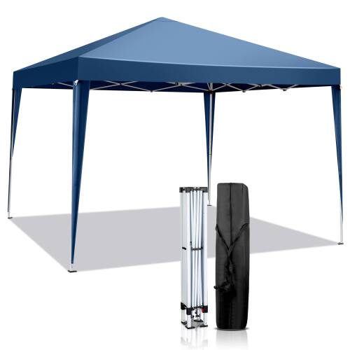 Front. Winado - 10x10ft Ez Pop Up Outdoor Canopy Tent, Portable Commercial Instant Tent with Carry Bag for Party Wedding Birthday BBQ - Blue.