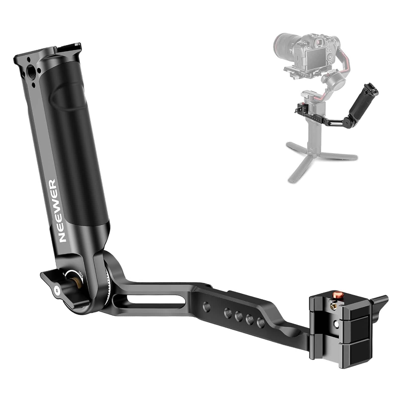 Neewer - Adjustable Sling Handle for DJI Gimbal - Low Angle Grip for RS4, RS3, RSC 2 & RS 2 - Black