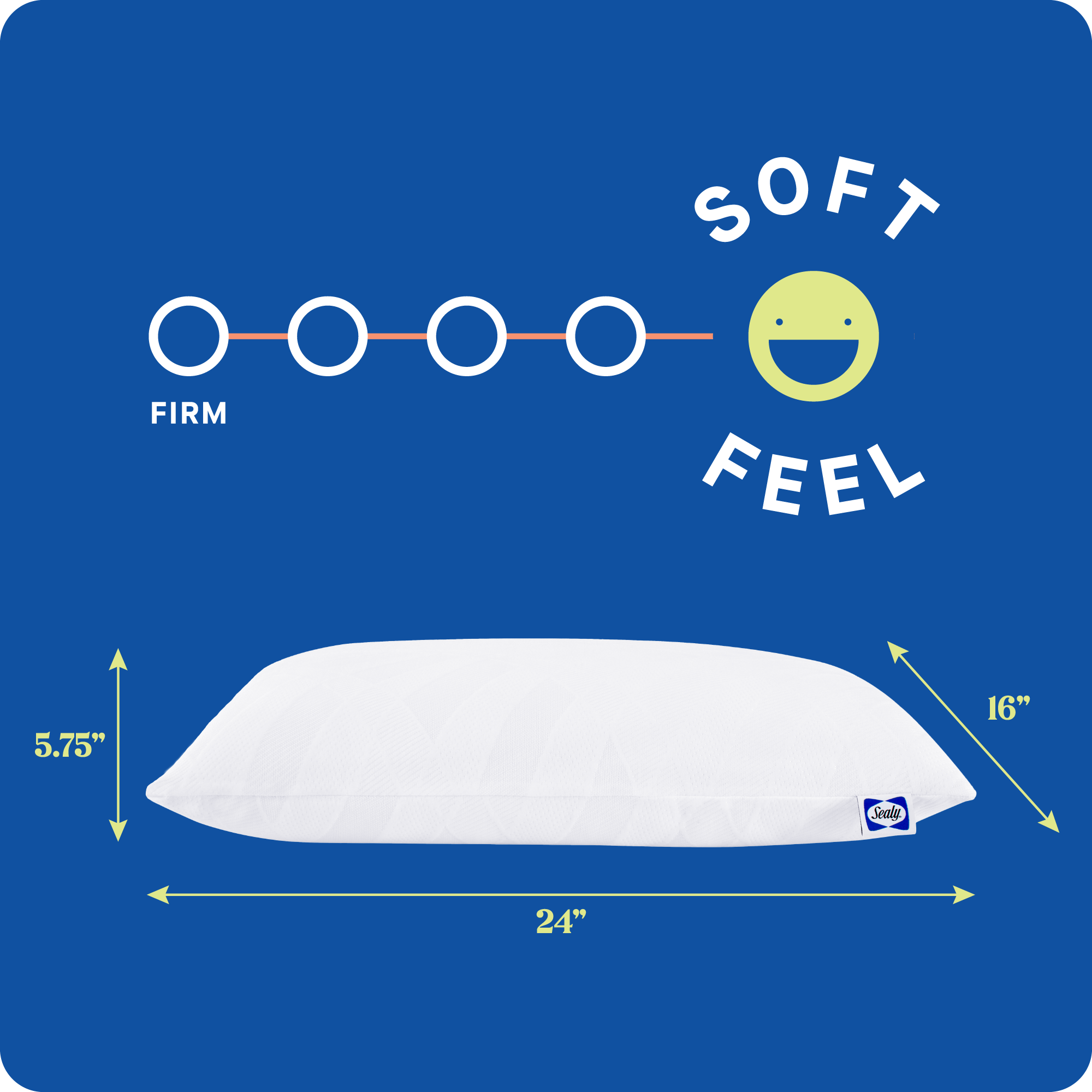 SOFT FIRM FEEL  
5.75" 16" 24"  
Soaly