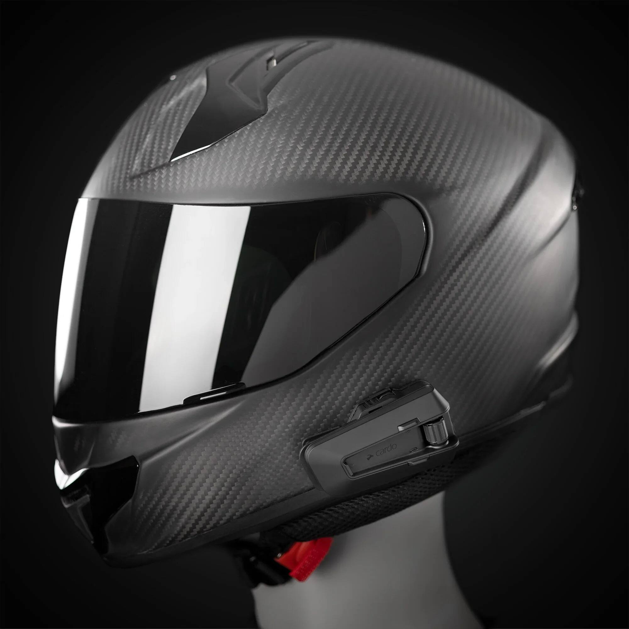 Angle. Cardo Systems - Packtalk Pro Motorcycle Bluetooth Communication System Headset - Black.