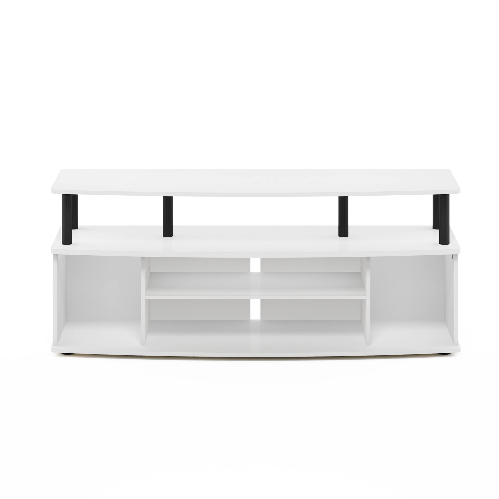 Alt View 2. Furinno - JAYA Large Entertainment Center Hold up to 55-IN TV - White/Black.